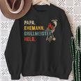 Papa Ehemann Grillmeister Held Für Grillenatertag Sweatshirt Geschenke für alte Frauen