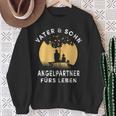 Papa Sohn Angler Geschenkater Sohn Angelpartner Angeln Kapuzenjacke Sweatshirt Geschenke für alte Frauen