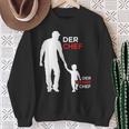 Papa Sohn Wahre Chef Füratertag Geburtstag Weihnachten Sweatshirt Geschenke für alte Frauen