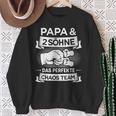 Papa Zwei Jungs Chaos Team Fürateron 2 Söhnenatertag Sweatshirt Geschenke für alte Frauen