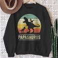 Papasaurus Dinosaur Papa Tyrannosaurus Dino Twin Pack Mit-Ausschnitt Sweatshirt Geschenke für alte Frauen