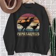 Papasaurus Dinosaur With Papaon Drei Kinder Dino Triplets Sweatshirt Geschenke für alte Frauen