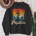 Papitän Retro Für Papa Zumatertag Geburtstag Weihnachten Sweatshirt Geschenke für alte Frauen