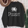 Parry Surname Welsh Family Name Wales Heraldic Dragon Sweatshirt Gifts for Old Women