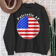 Patriotic Af American Flag Circle Sweatshirt Gifts for Old Women