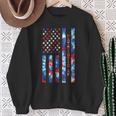 Patriotic Af United States Patriotic American Flag Tie Dye Sweatshirt Gifts for Old Women