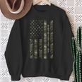 Patriotic Af United States Distressed Camo W Us Flag Sweatshirt Gifts for Old Women