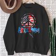 Patriotic Peace Sign Usa Flag Freedom Vote Sweatshirt Gifts for Old Women