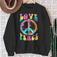 Peace Costume Sign Love 60S 70S Tie Dye Hippie Women Sweatshirt Gifts for Old Women