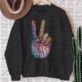 Peace Hand Sign Peace Sign Vintage Hippie Sweatshirt Geschenke für alte Frauen
