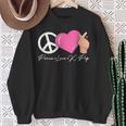 Peace Love K-Pop Cute Kpop Music Anime Lover Sweatshirt Gifts for Old Women