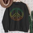 Peace Symbol Hippie Rasta Vintage Sweatshirt Geschenke für alte Frauen
