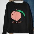 Peach Bite Me Graphic Sweatshirt Gifts for Old Women