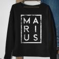 Personalisiertes Marius Vintage-Schwarz Sweatshirt, Retro Namensdesign Geschenke für alte Frauen