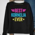 Personalisiertes Sweatshirt Beste Kornelia Ever, Buntes Design Geschenke für alte Frauen