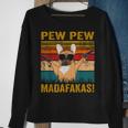 Pew Pew Madafakas French Bulldog Dogs Dad Vintage Sweatshirt Geschenke für alte Frauen