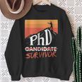 Phd Candidate Survivor Vintage Phd Graduation Sweatshirt Gifts for Old Women