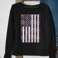 Pink Deer Hunting Camo Camouflage American Flag Back Print Sweatshirt Gifts for Old Women