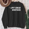 Pit Crew Brother Racing Car Family Matching Birthday Party Sweatshirt Gifts for Old Women
