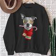 Pitt Bull Cute Christmas Dog Lovers Sunglasses Sweatshirt Gifts for Old Women