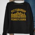 Pittsburgh Pennsylvania Sl City Skyline 412 Home Vintage Sweatshirt Gifts for Old Women