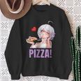 Pizza Lover Anime Sweatshirt Geschenke für alte Frauen