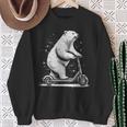 Polar Bear On An E-Scooter Sweatshirt Geschenke für alte Frauen