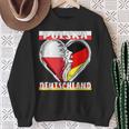 Polska Deutschland Herz Deutsch Polen Sweatshirt Geschenke für alte Frauen