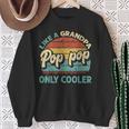 Pop Pop Like A Grandpa Only Cooler Vintage Dad Fathers Day Sweatshirt Gifts for Old Women