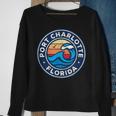 Port Charlotte Florida Fl Vintage Nautical Waves Sweatshirt Gifts for Old Women