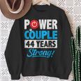 Power Couple Matching 44 Years Wedding Anniversary Sweatshirt Gifts for Old Women