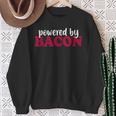 Powered By Bacon For Bacon Lovers Sweatshirt Gifts for Old Women