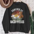 Powered By Bacon And Eggs Bacon Lover Sweatshirt Gifts for Old Women