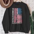 Powerstroke Burning Diesel American Flag Sweatshirt Gifts for Old Women