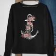 Preppy Nautical Anchor For Sailors Boaters & Yachting Sweatshirt Gifts for Old Women
