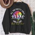 All The Pretty Girls Walk Like This Baseball Softball Sweatshirt Gifts for Old Women