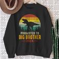 Promoted To Big Brother 2024 Dinosaur Family Matching T-Rex Sweatshirt Gifts for Old Women