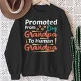 Promoted From Dog Grandpa To Human Grandpa Father's Day Sweatshirt Gifts for Old Women