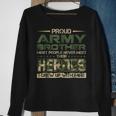 Proud Army Brother Patriotic Military Veteran Sweatshirt Gifts for Old Women