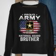Proud Army National Guard Brother With American Flag Sweatshirt Gifts for Old Women