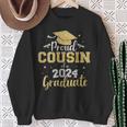 Proud Cousin Of A Class Of 2024 Graduate Senior Graduation Sweatshirt Gifts for Old Women