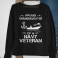 Proud Granddaughter Of A Navy VeteranSweatshirt Gifts for Old Women