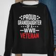 Proud Granddaughter Of A Wwii VeteranMilitary Sweatshirt Gifts for Old Women