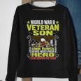 Proud World War 2 Veteran Son Military Ww 2 Veterans Family Sweatshirt Gifts for Old Women