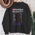 Puerto Rican Nutritional Facts Boricua Pride Sweatshirt Gifts for Old Women