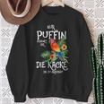 Only Puffin Schenkt Dir Die Kacke Die Du Brauchst Tropical Sweatshirt Geschenke für alte Frauen