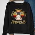 Pug I’M Mostly Place Love And Light Sweatshirt Gifts for Old Women