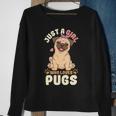 Pug Love Girl Sweatshirt Gifts for Old Women