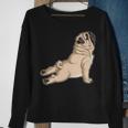 Pug Yoga Fitness Workout Gym Dog Lovers Puppy Athletic Pose Sweatshirt Gifts for Old Women