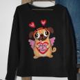 Pugs Valentine Cupid Pug Kisses Valentine Pug Lover Sweatshirt Gifts for Old Women